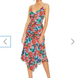Talulah luscious midi floral poppy dress great for beach or wedding